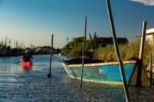 ballade en kayak sur l'étang de l'Or avec L'Echappée Verte